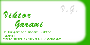 viktor garami business card